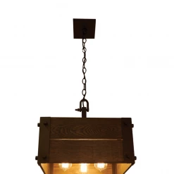 Satco/Nuvo Gary Aged Wood Pendant