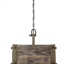 Satco/Nuvo Gary Aged Wood Pendant