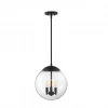 Satco/Nuvo Bubble Seedy Glass Black Pendant