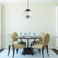 Satco/Nuvo Bubble Seedy Glass Copper Pendant Lighting