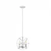 Z-Lite Luca White & Nickel Pendant Lighting 2 Z-Lite Luca White & Nickel Pendant Lighting