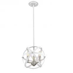 Z-Lite Luca White & Nickel Pendant Lighting