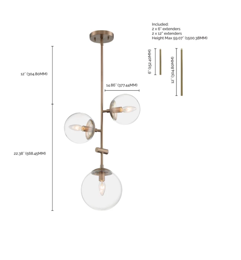 Satco/Nuvo Skylar Globe Pendant Lighting 7 Satco/Nuvo Skylar Globe Pendant Lighting