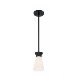 Satco/Nuvo Cali 1 Light Matte Black Pendant Lighting