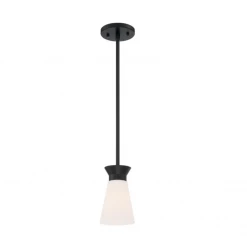 Satco/Nuvo Cali 1 Light Matte Black Pendant Lighting