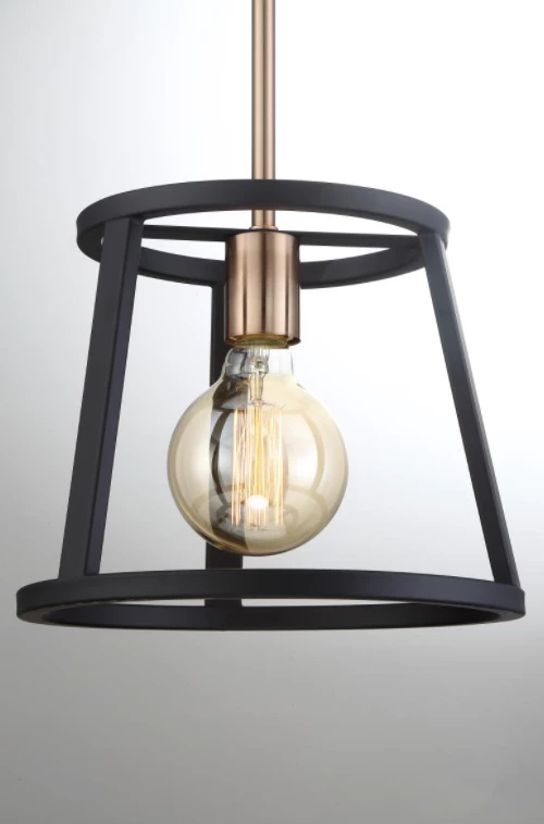 Satco/Nuvo Cassie Copper Brass & Black Mini Pendant 7 Satco/Nuvo Cassie Copper Brass & Black Mini Pendant