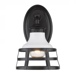 Golden Lighting Jacob White & Black Sconce