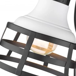 Golden Lighting Jacob White & Black Sconce