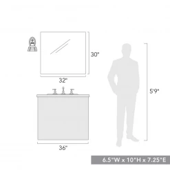 Golden Lighting Jacob White & Black Sconce