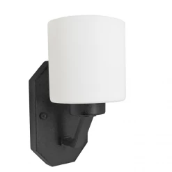 HOME Enhancements Piper White Glass Wall Sconce