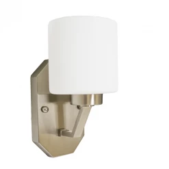 HOME Enhancements Piper White Glass Wall Sconce