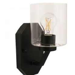 HOME Enhancements Lighting Piper Clear Glass Wall Sconce