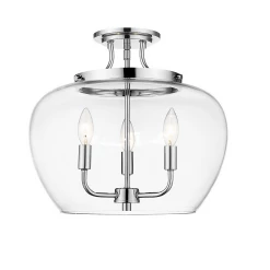 Z-Lite Julia 3 Light Semi Flush Mount Lighting