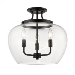 Z-Lite Julia 3 Light Semi Flush Mount Lighting