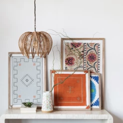 Creative Co-Op New Arrivals Lilo Framed Embroidered Tapestry