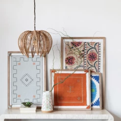 Creative Co-Op Indy Framed Embroidered Tapestry