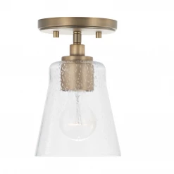 Capital Lighting Jackie Brass Semi-Flush Mount / Mini Pendant