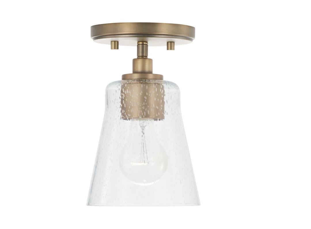 Capital Lighting Jackie Brass Semi-Flush Mount / Mini Pendant 3 Capital Lighting Jackie Brass Semi-Flush Mount / Mini Pendant