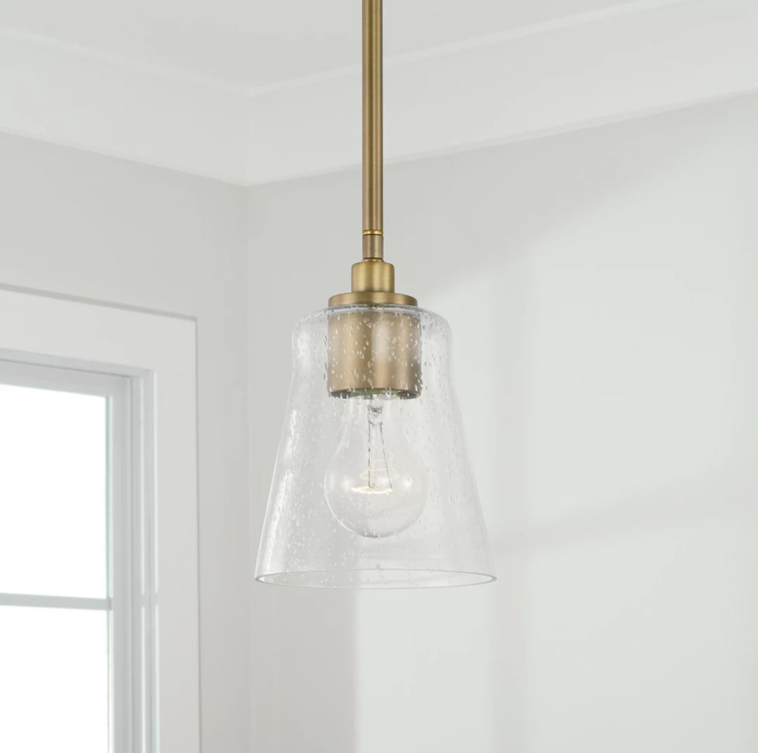 Capital Lighting Jackie Brass Semi-Flush Mount / Mini Pendant 5 Capital Lighting Jackie Brass Semi-Flush Mount / Mini Pendant