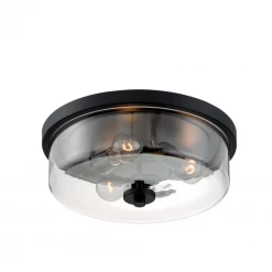 Satco/Nuvo Sommer Matte Black Flush Mount Lighting