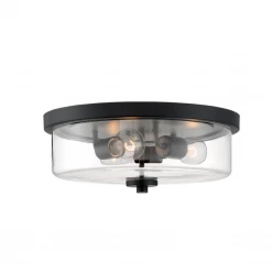 Satco/Nuvo Sommer Matte Black Flush Mount Lighting