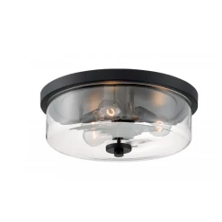 Satco/Nuvo Sommer Matte Black Flush Mount Lighting