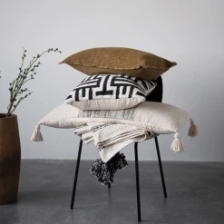 Creative Co-Op Palmer Tassel Lumbar Pillow