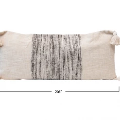 Creative Co-Op Palmer Tassel Lumbar Pillow