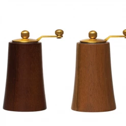 Creative Co-Op Wooden Salt & Pepper Mill Set