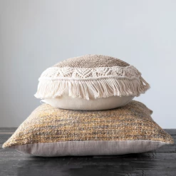 Creative Co-Op Deja Round Macrame Pillow