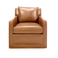 Classic Home New Arrivals Henry Leather Swivel Chair
