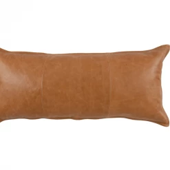 Classic Home Chestnut Leather Lumbar Pillows