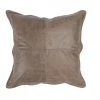 Classic Home New Arrivals Sandstorm Taupe Leather Pillow 2 Classic Home New Arrivals Sandstorm Taupe Leather Pillow