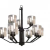 HOME Enhancements Piper Black 9 Light Chandelier 1 HOME Enhancements Piper Black 9 Light Chandelier