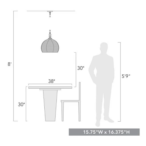 Golden Hayven 1 Light Pendant