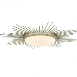 Golden Sun Burst Flush Mount Lighting