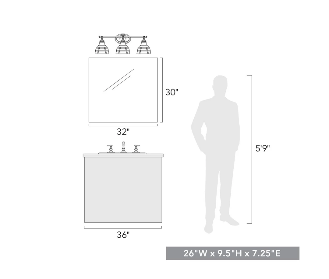 Golden Lighting Jacob Vanity Light 8 Golden Lighting Jacob Vanity Light