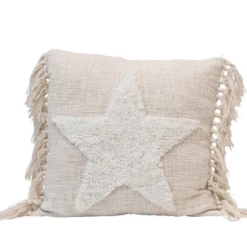 Creative Co-Op New Arrivals Holiday Punch Hook Pillow