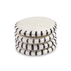 Mudpie New Arrivals Black & White Marble Coasters