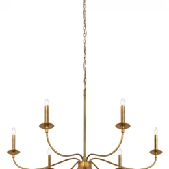 Z-Lite Lighting Bridger Rubbed Brass Chandelier