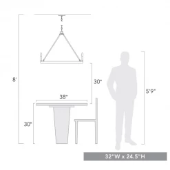 Golden Elora Copper Chandelier