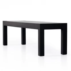 Four Hands Isa Black Wash Poplar Dining Bench