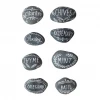 Creative Co-Op New Arrivals Hand-Painted Stone Garden Markers