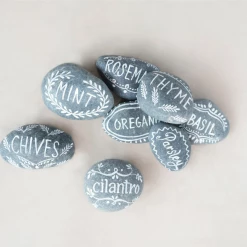 Creative Co-Op New Arrivals Hand-Painted Stone Garden Markers