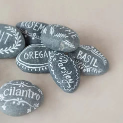 Creative Co-Op New Arrivals Hand-Painted Stone Garden Markers