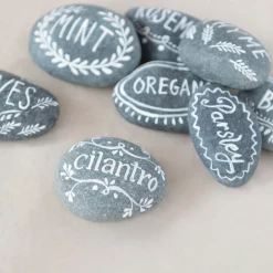 Creative Co-Op New Arrivals Hand-Painted Stone Garden Markers
