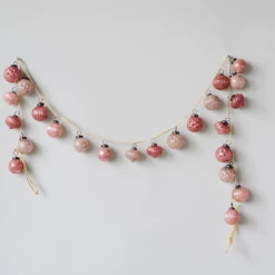 Creative Co-Op New Arrivals Embossed Mercury Glass Ornament Garland