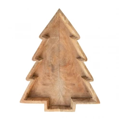 Creative Co-Op New Arrivals Mango Wood Tree Shaped Tray
