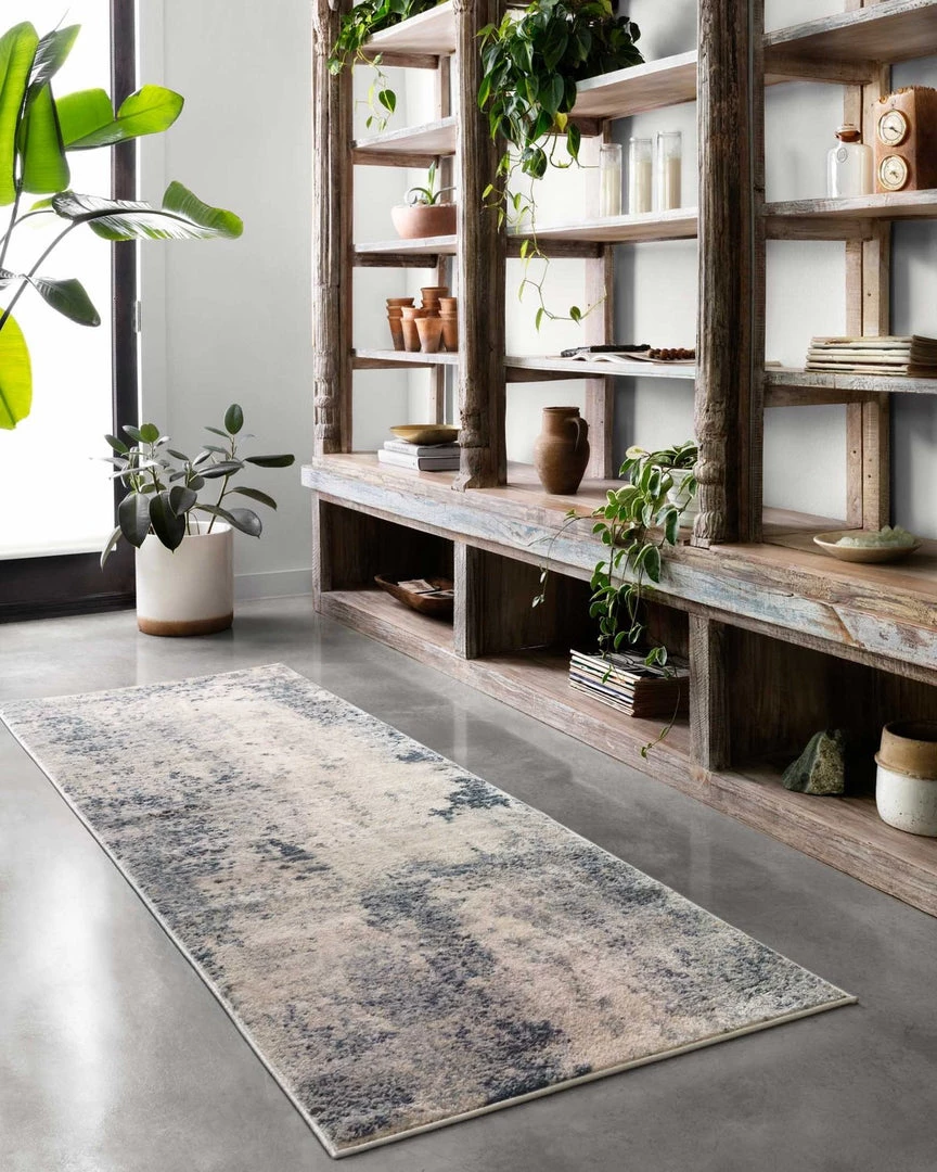 Loloi Rugs Teagan Rug Natural / Denim 5 Loloi Rugs Teagan Rug Natural / Denim