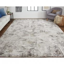 Feizy Rugs Vancouver Ivory Charcoal Rug